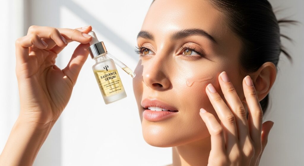 Best Anti-Aging Serums: Complete Guide 4 a beautiful woman with wrinkles who used Best anti aging serums and her face became smooth and radiant