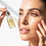 a beautiful woman with wrinkles who used Best anti aging serums and her face became smooth and radiant